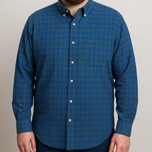 GAP Men’s L Standard‎ Fit Stretch Plaid Button-Down Shirt